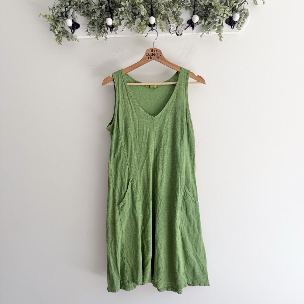 Cut Loose Lagnelook Green Sleeveless Swing Dress Small YY5900